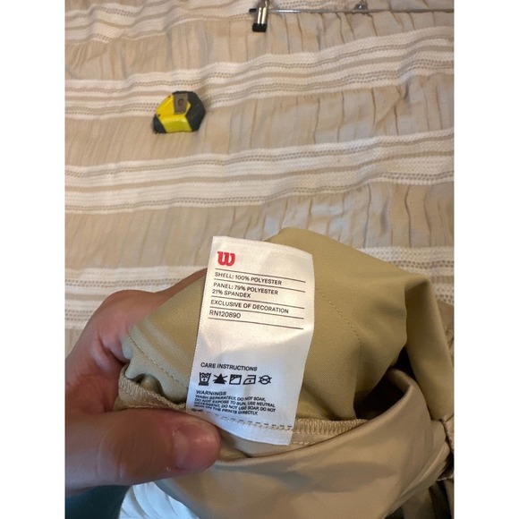 Wilson Sporting Goods Gold Satin Jogger Track Pants Elastic Waist Medium - Picture 7 of 7